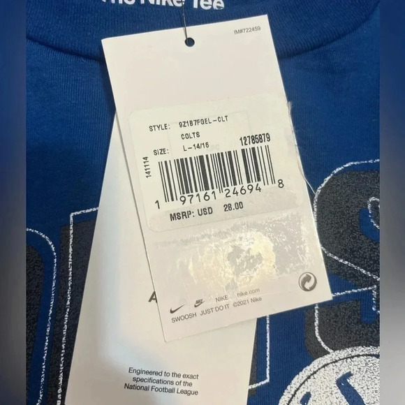 Nike NFL Youth Indianapolis Colts Blue T-Shirt - Picture 4 of 6